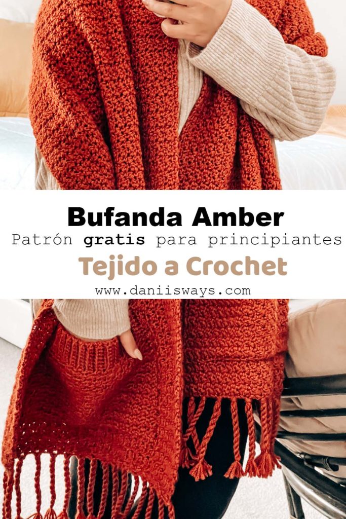 Arashigaoka compensación líder Como tejer el Chal/Bufanda Amber a Crochet
