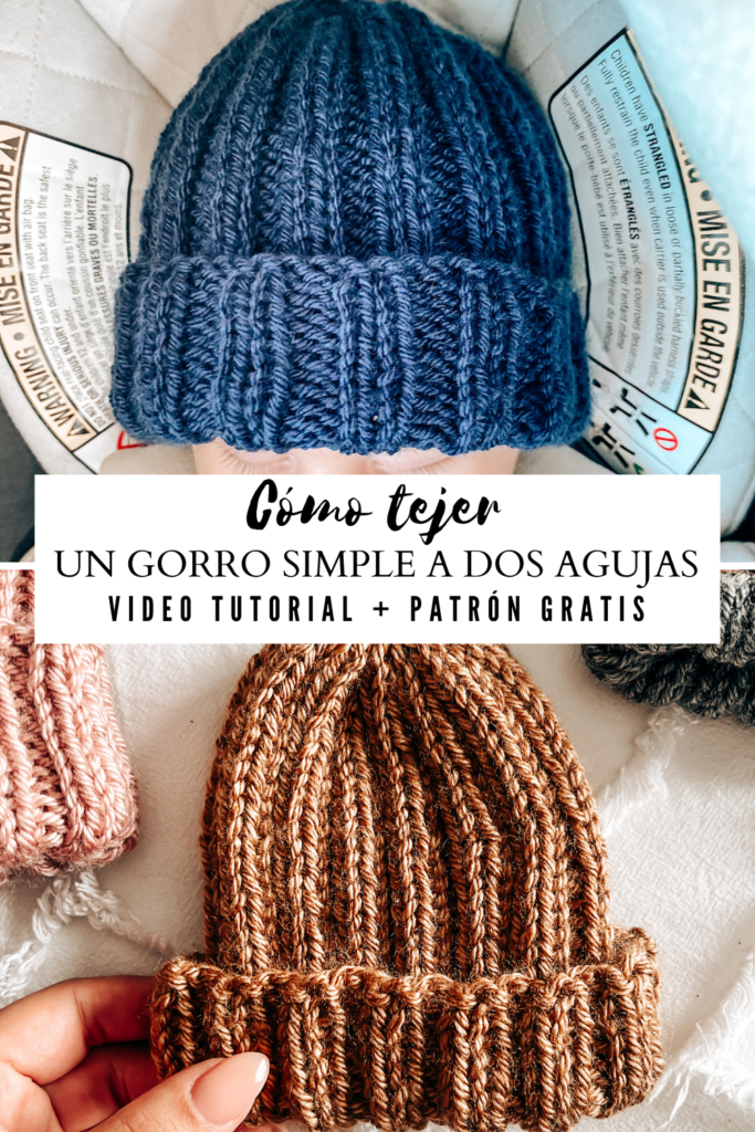 Bebe Tejido Gorro Para Bebe Recien Nacido Dos Agujas Dos Agujas